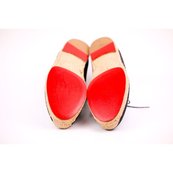 Christian Louboutin Men’s Shoes Espadrille Woven Black - Picture 3 of 7